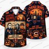 Chicago Bears Skull Football Graveyard Halloween Hawaiian Shirt Chicago Bears Skull Football Graveyard Halloween Hawaiian Shirt