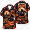 Chicago Bears Black Cat Pumpkin Night Halloween Hawaiian Shirt