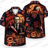 Chicago Bears Black Cat Pumpkin Night Halloween Hawaiian Shirt