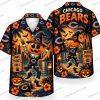 Chicago Bears Horror Pumpkin Ensemble Halloween Hawaiian Shirt Chicago Bears Horror Pumpkin Ensemble Halloween Hawaiian Shirt