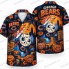 Chicago Bears Stitch Skeleton Halloween Hawaiian Shirt Chicago Bears Stitch Skeleton Halloween Hawaiian Shirt