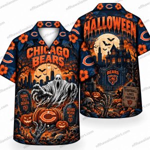 Chicago Bears Wolf Halloween Night Halloween Hawaiian Shirt