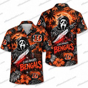 Cincinnati Bengals Ghostface Chainsaw Night Halloween Hawaiian Shirt