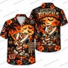 Cincinnati Bengals Skeleton Fan Pumpkin Night Halloween Hawaiian Shirt Cincinnati Bengals Skeleton Fan Pumpkin Night Halloween Hawaiian Shirt