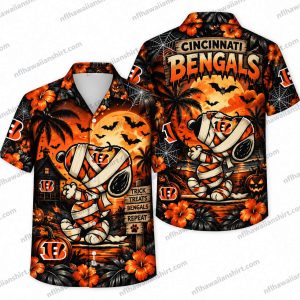 Cincinnati Bengals Mummy Football Halloween Hawaiian Shirt