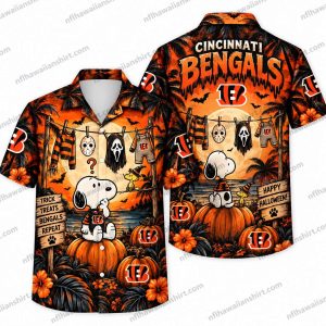 Cincinnati Bengals Snoopy Pumpkin Patch Halloween Hawaiian Shirt