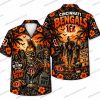 Cincinnati Bengals Ghostface Chainsaw Night Halloween Hawaiian Shirt