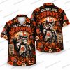 Cleveland Browns Ghostface Hello Kitty Mashup Halloween Hawaiian Shirt Cleveland Browns Ghostface Hello Kitty Mashup Halloween Hawaiian Shirt