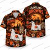 Cleveland Browns Grim Reaper Skull Fire Halloween Hawaiian Shirt Cleveland Browns Grim Reaper Skull Fire Halloween Hawaiian Shirt