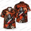 Cleveland Browns Grim Reaper Red Drip Halloween Hawaiian Shirt Cleveland Browns Grim Reaper Red Drip Halloween Hawaiian Shirt