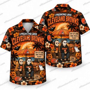 Cleveland Browns Slasher Tailgate Duo Halloween Hawaiian Shirt