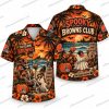 Cleveland Browns Grim Reaper Flaming Helmet Halloween Hawaiian Shirt Cleveland Browns Grim Reaper Flaming Helmet Halloween Hawaiian Shirt