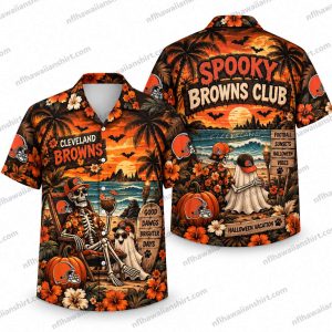 Cleveland Browns Spooky Browns Club Halloween Hawaiian Shirt