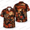Cleveland Browns Grim Reaper Skull Fire Halloween Hawaiian Shirt Cleveland Browns Grim Reaper Skull Fire Halloween Hawaiian Shirt