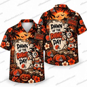 Cleveland Browns Zombie Dawn of the Dawg Day Halloween Hawaiian Shirt