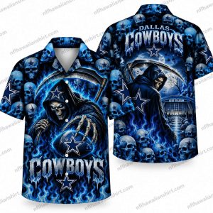 Dallas Cowboys Blue Reaper Cowboys Halloween Hawaiian Shirt