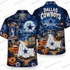 Dallas Cowboys Michael Myers Graveyard Halloween Hawaiian Shirt Dallas Cowboys Michael Myers Graveyard Halloween Hawaiian Shirt