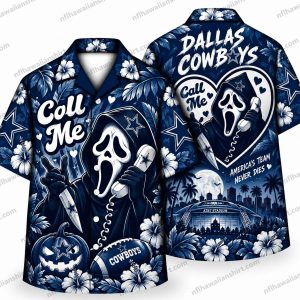 Dallas Cowboys Call Me Ghostface Halloween Hawaiian Shirt