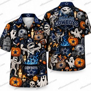 Dallas Cowboys Classic Halloween Repeat Halloween Hawaiian Shirt