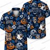 Dallas Cowboys Neon Ghostface Graveyard Halloween Hawaiian Shirt