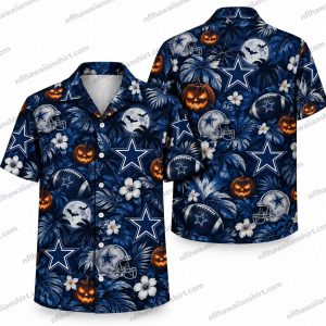 Dallas Cowboys Dark Halloween Repeat Halloween Hawaiian Shirt