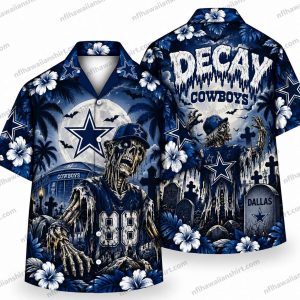 Dallas Cowboys Decay Graveyard Halloween Hawaiian Shirt