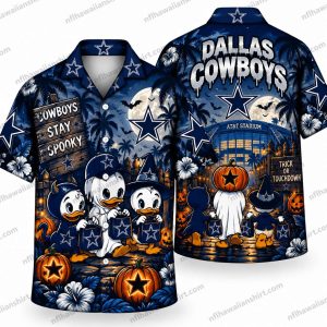 Dallas Cowboys Donald Duck Stay Spooky Halloween Hawaiian Shirt