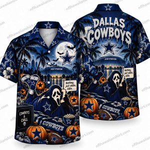 Dallas Cowboys Ghost Trick-or-Treat Night Halloween Hawaiian Shirt
