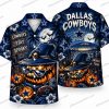 Dallas Cowboys Hello Kitty Skeleton Halloween Hawaiian Shirt