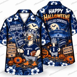 Dallas Cowboys Happy Halloween Football Fan Halloween Hawaiian Shirt