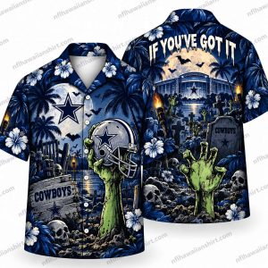 Dallas Cowboys Haunt It Zombie Hand Halloween Hawaiian Shirt