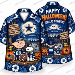 Dallas Cowboys Peanuts Football Happy Halloween Hawaiian Shirt
