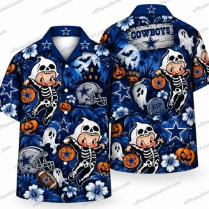 Dallas Cowboys Skeleton Halloween Repeat Halloween Hawaiian Shirt