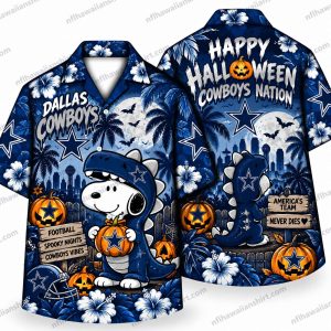 Dallas Cowboys Snoopy Cowboy Happy Halloween Hawaiian Shirt