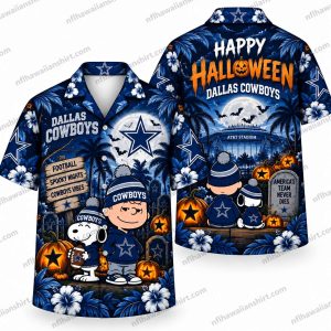 Dallas Cowboys Snoopy Mummy Happy Halloween Hawaiian Shirt