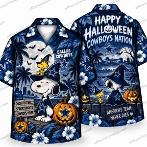 Dallas Cowboys Snoopy Witch Happy Halloween Hawaiian Shirt Dallas Cowboys Snoopy Witch Happy Halloween Hawaiian Shirt