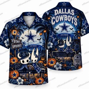 Dallas Cowboys Stay Spooky Ghost Stadium Halloween Hawaiian Shirt Dallas Cowboys Stay Spooky Ghost Stadium Halloween Hawaiian Shirt