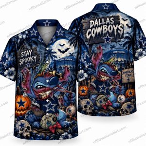 Dallas Cowboys Stay Spooky Monsters Halloween Hawaiian Shirt