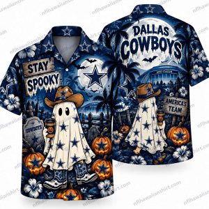 Dallas Cowboys Stay Spooky Sheet Ghost Halloween Hawaiian Shirt