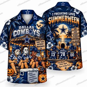 Dallas Cowboys Summerween Horror Fans Halloween Hawaiian Shirt