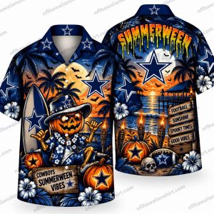 Dallas Cowboys Summerween Pumpkin Fan Halloween Hawaiian Shirt