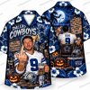 Dallas Cowboys Cute Ghost and Pumpkin Halloween Pattern Halloween Hawaiian Shirt Dallas Cowboys Cute Ghost and Pumpkin Halloween Pattern Halloween Hawaiian Shirt