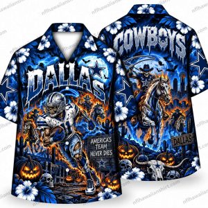 Dallas Cowboys Undead Player Cowboys Halloween Hawaiian Shirt