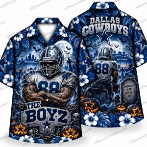 Dallas Cowboys Undead The Boyz Halloween Hawaiian Shirt