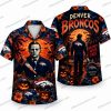 Denver Broncos Ghostface Sunset Halloween Hawaiian Shirt Denver Broncos Ghostface Sunset Halloween Hawaiian Shirt