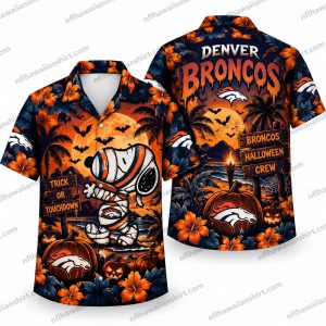 Denver Broncos Mummy Halloween Crew Hawaiian Shirt