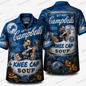 Detroit Lions Campbell’s Knee Cap Soup parody Halloween Hawaiian Shirt