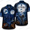 Detroit Lions Michael Myers knife Halloween Hawaiian Shirt