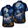 Detroit Lions Skulls and Lions repeat Halloween Hawaiian Shirt Detroit Lions Skulls and Lions repeat Halloween Hawaiian Shirt