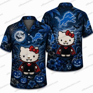 Detroit Lions Hello Kitty Halloween Halloween Hawaiian Shirt